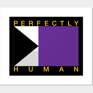 Perfectly Human - Demisexual Pride Flag Posters and Art